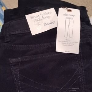 Size 0 Vera Wang Skinny Jeans - Black